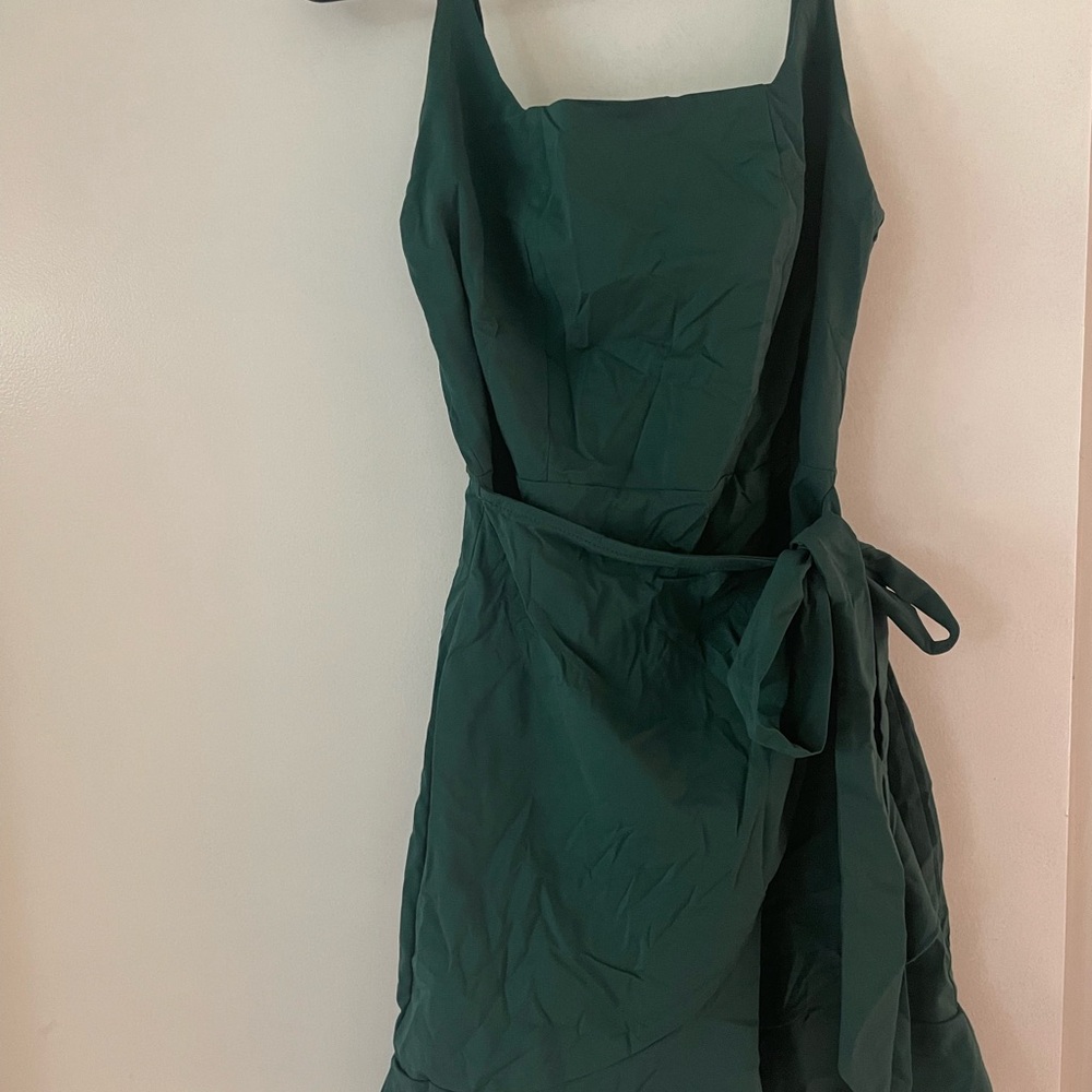 Dark Green Amazon wrap dress